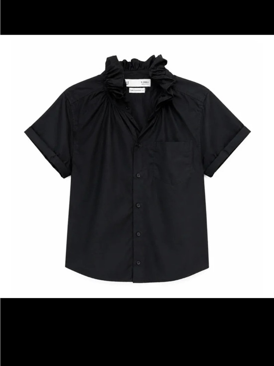 Kate Mchale Jensen Tops - Kate McHale Jensen KMJ Quarantini Boyfriend Fit Blouse in Black Size Small